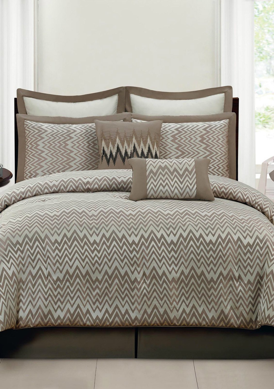 Victoria Classics Sadie 5 Piece Comforter Set Queen Green Picture 1 Of