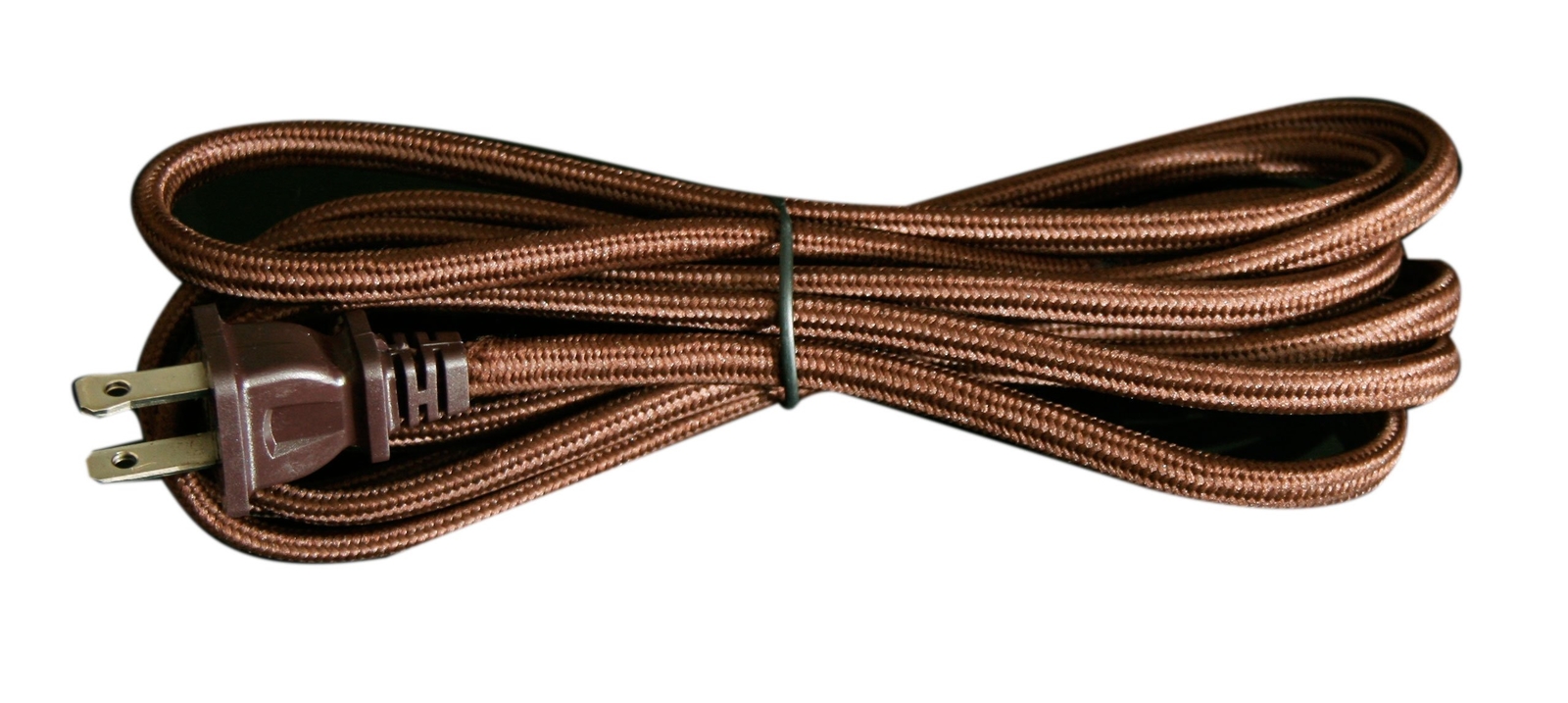 Royal Designs Rayon Lamp Cord With Molded Plug Brown 8 Feet Spt 1 Picture 1 Of 3