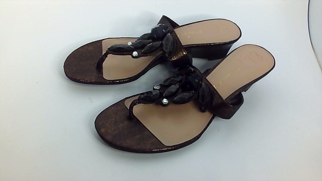 Etienne Aigner Kelsey Womens Wedged Sandals Bronze 8 US 6 UK Etienne Aigner Kelsey Womens Wedged Sandals Bronze 8 US 6 UK
