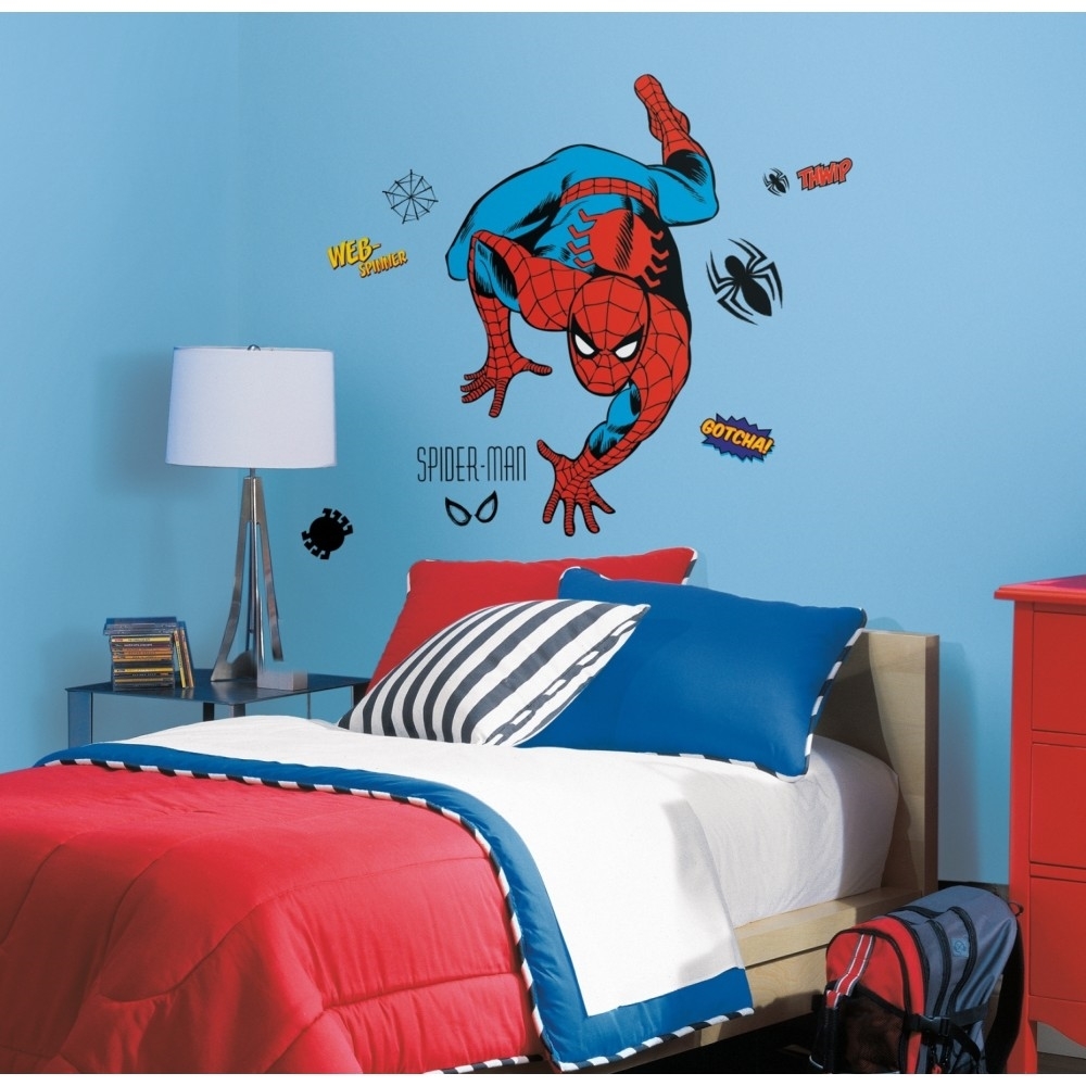 Roommates Rmk2355gm Marvel Classic Spiderman L And Stick Giant Item 1 Spiderman 38 Giant Wall Decals Classic Marvel Room Decor Stickers Comic Book