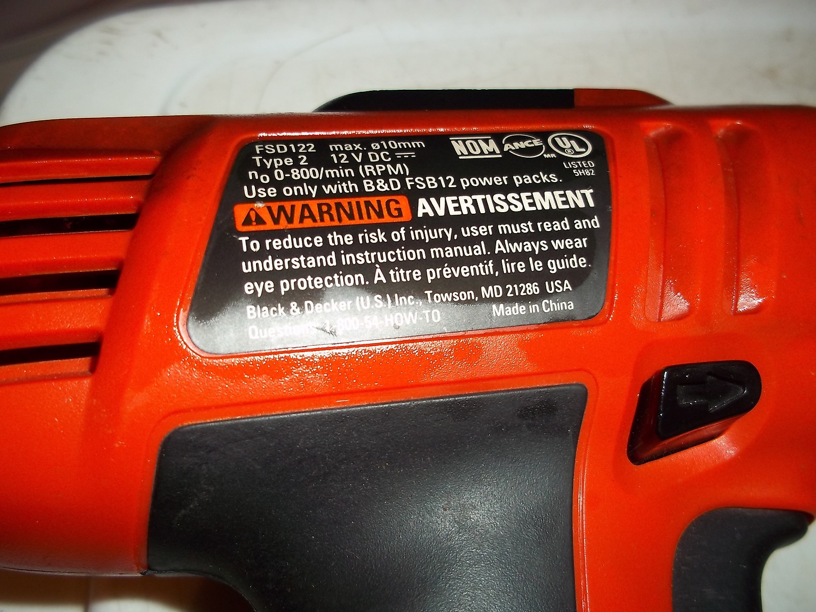 Black&decker Firestorm 12v