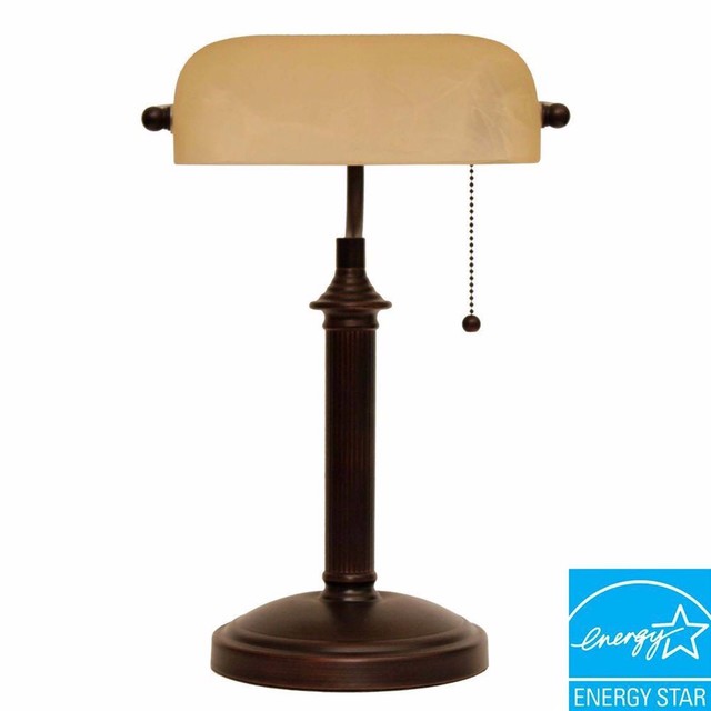 Hampton Bay 15 In Home Office Interior Oil Rubbed Bronze Bankers Hampton Bay 15 In Home Office Interior Oil Rubbed Bronze Bankers Desk Lamp Shade