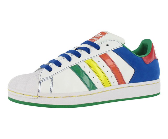 Adidas Superstar II White Red Blue Trainers for Women Shoes 