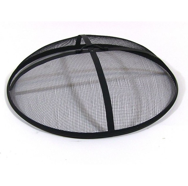 Diameter Screen Pit Fire Spark Steel 819804010418 Sunnydaze Bs40 Round Outdoor Fire Pit Metal Screen