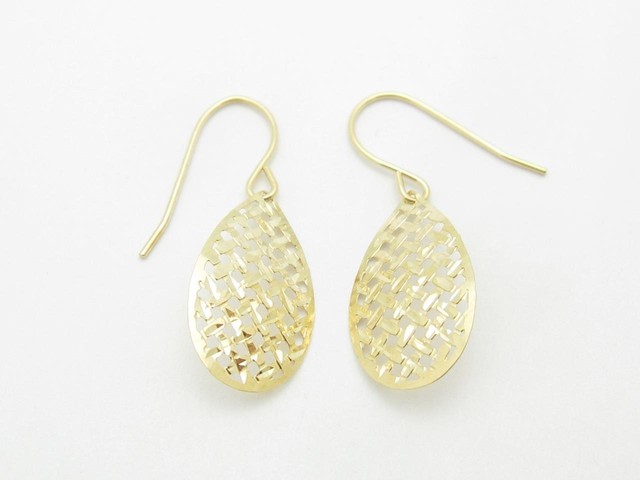 14k Yellow Gold Diamond Cut Chandelier Earrings 14k Yellow Gold Diamond Cut Hand Made Wire Back Design Chandelier Earrings Gift