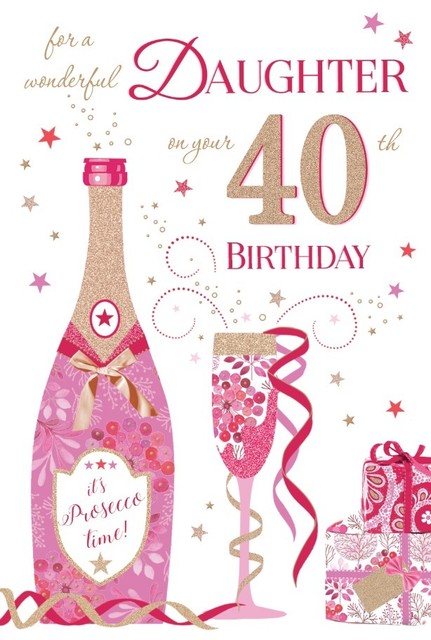 greeting birthday 40th card verses Card Daughter Age Card Quality Birthday 40th 40 With Verse
