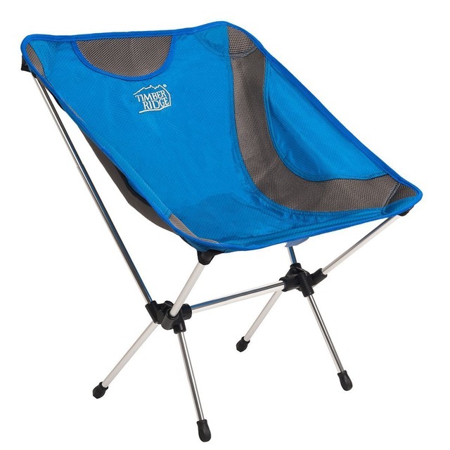 Timber Ridge Ultra Lightweight Portable Aluminum Folding Camping Timber Ridge Ultra Lightweight Portable Aluminum Folding Camping Chair Polyester