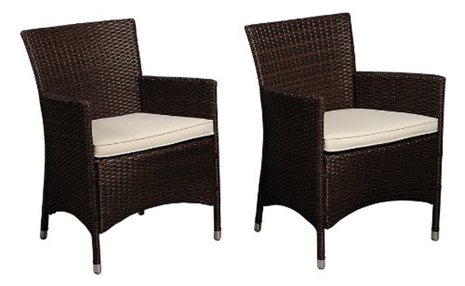 Patio Chair Atlantic Liberty Deluxe Wicker Armchair Brown Set Of 2 Picture 1 Of 4