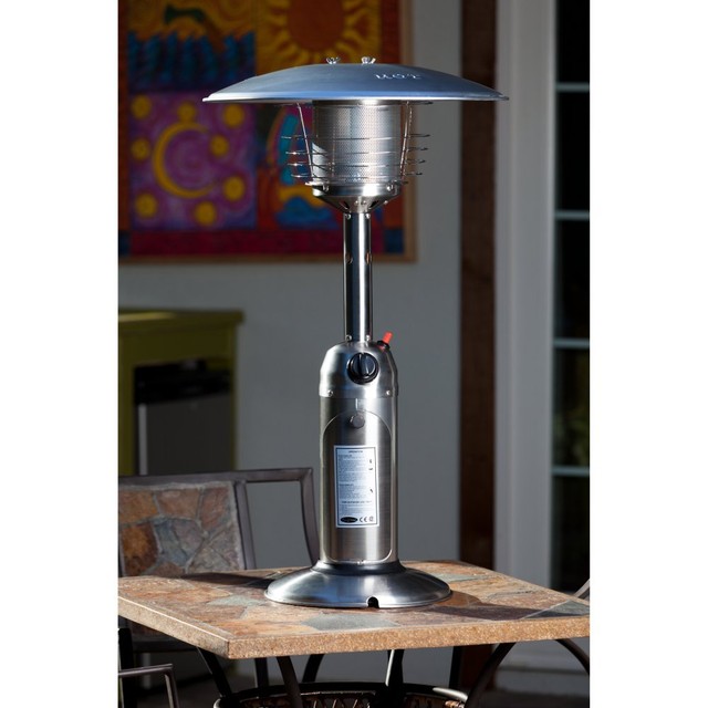 Openbox Fire Sense Propane Table Top Patio Heater Stainless Steel Fire Sense Stainless Steel Tabletop Heater 20 9l X 13 4w 34 65h In