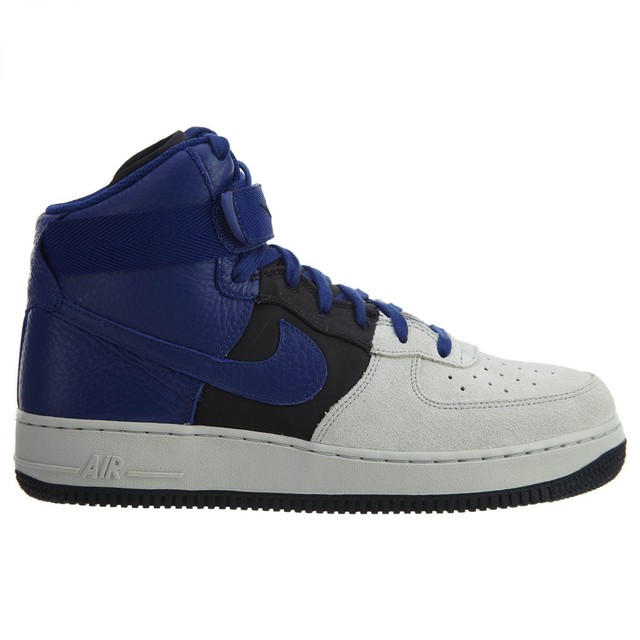 NIKE AIR FORCE 1 07 HIGH LV8 MEN'S SHOE - Pure Platinum/Deep Royal Blue NIKE AIR FORCE 1 07 HIGH LV8 MEN'S SHOE - Pure Platinum/Deep Royal Blue