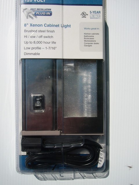 8001 Xenon Patriot Lighting Brushed Steel Finish 8 Cabinet Light New Brushed Steel Finish 8 Xenon Cabinet Light 120v Low Profile Under