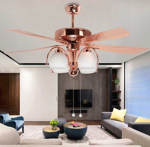 Tropicalfan Vintage Metal Ceiling Fan With 4 Milk White Glass Light Tropicalfan Vintage Metal Ceiling Fan With 4 Milk White Glass Light Cover Home