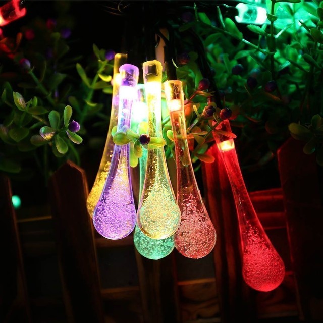 30pcs Led Solar Powered Outdoor Fairy String Lights Party 15ft 30leds Solar String Lights T Sun Powered Outdoor Garden Fairy