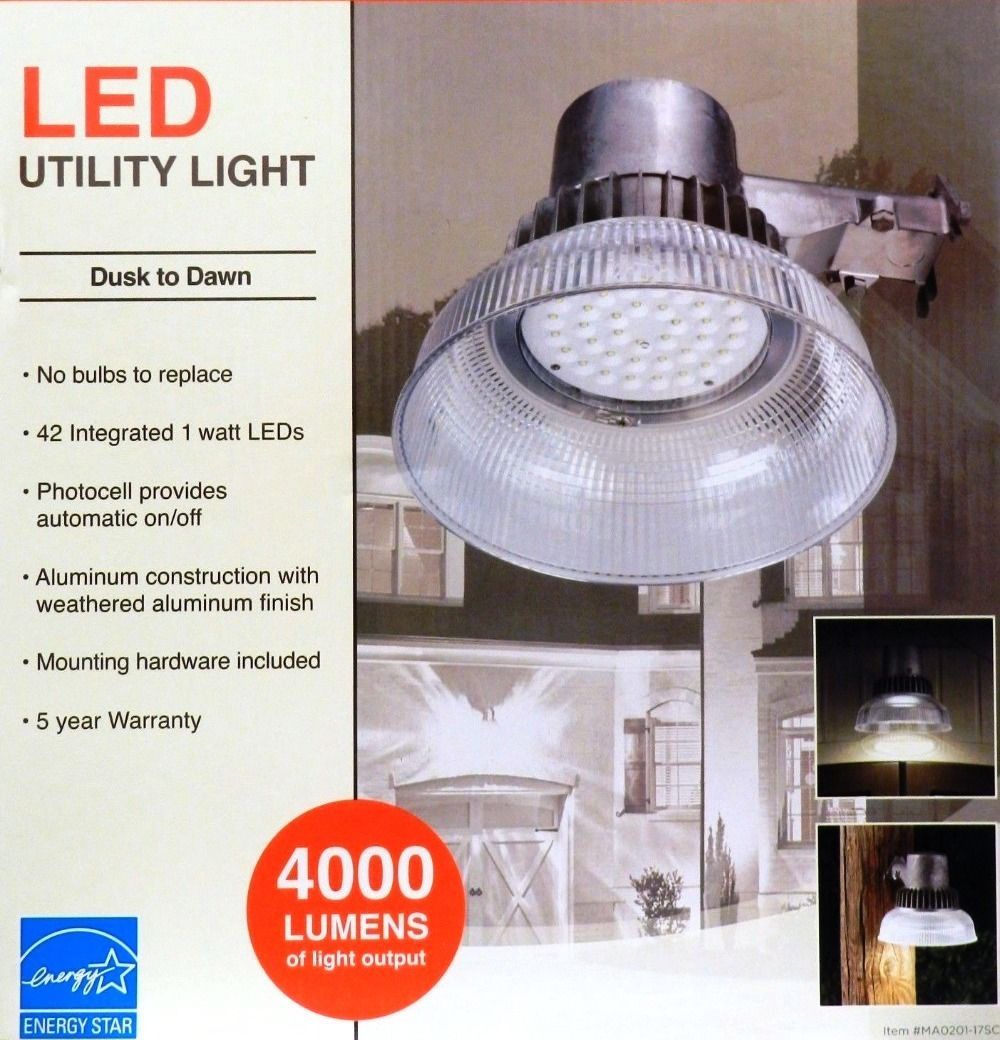 Outdoor Led Security Light Floodlight 4000 Lum Yard Night Dusk Area Picture 1 Of 9