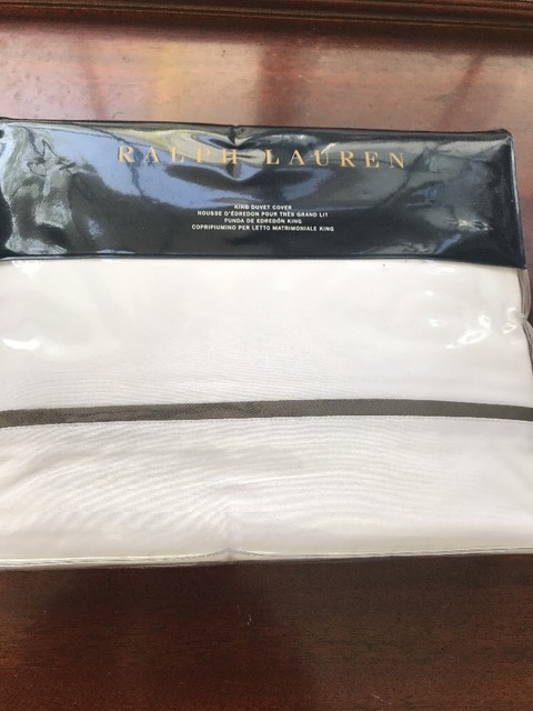King Palmer Duvet Cover 110 X 96 Ralph Lauren Ebay Ralph Lauren Palmer Percale King Duvet Cover Modern Charcoal 100 Cotton