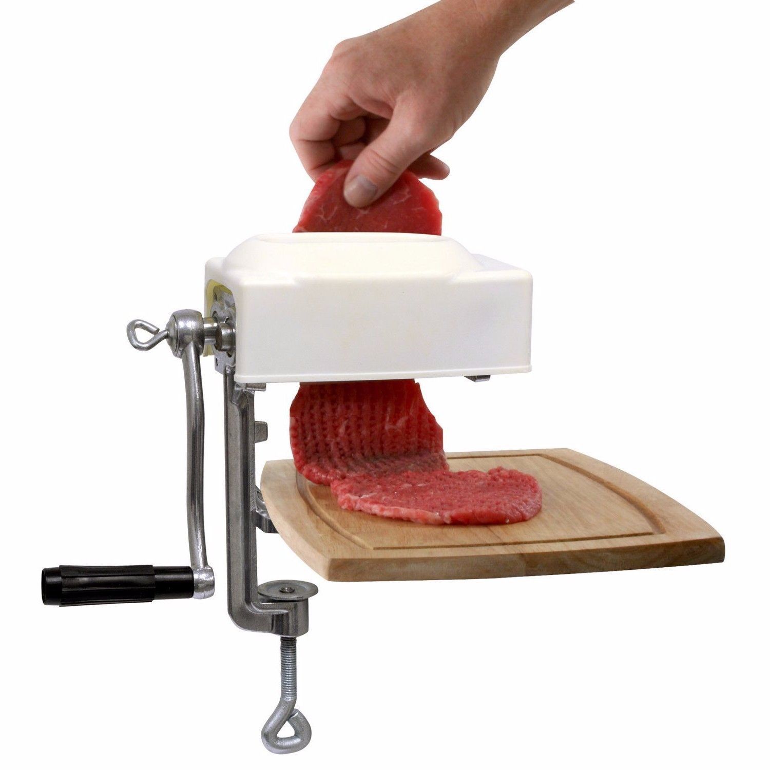 Meat Cuber Tenderizer Counter Attachable Marinate Steak Kitchen Picture 1 Of 4
