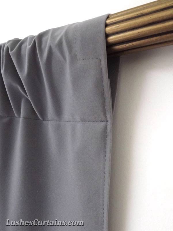 Window Treatments Gray Rod Pocket Curtain Topper Velvet Valance Brand New T