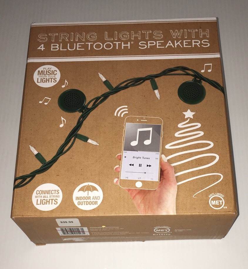 Bright Tunes Decorative String Lights With Bluetooth Speakers Bright Tunes Decorative String Lights With Bluetooth Speakers Traditional Tip W