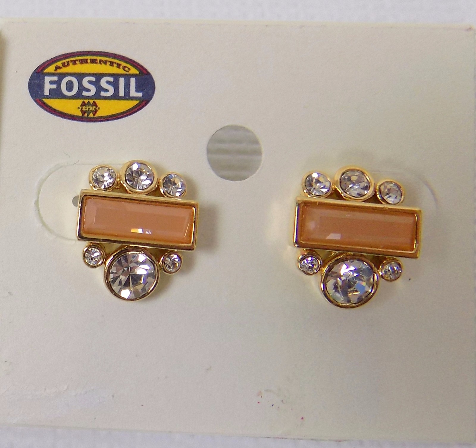 Fossil Brand Cer Studs Earrings U Pick Turquoise Peach Ja6658p Picture 3 Of 7