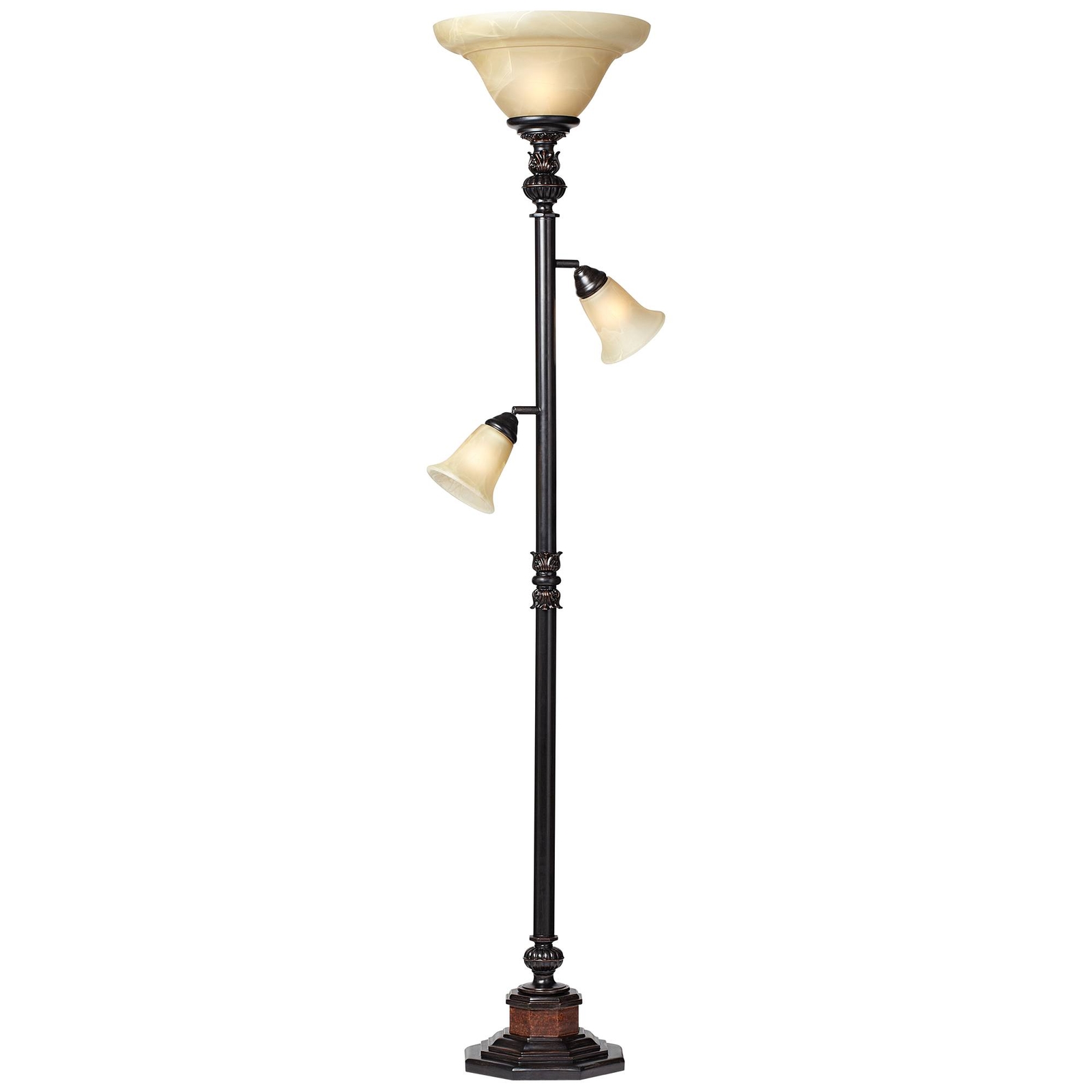 Kathy Ireland Sonnett 3 Light Torchiere Floor Lamp Picture 1 Of 7
