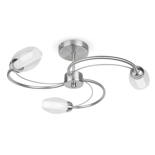 Modern Black Chrome 3 Way Pendant Ceiling Light Minisun