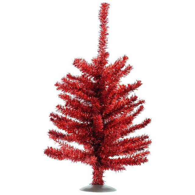 12 Sparkling Red Retro Tinsel Table Top Christmas Tree Unlit Ebay 12 Sparkling Red Retro Tinsel Artificial Christmas Tree Unlit