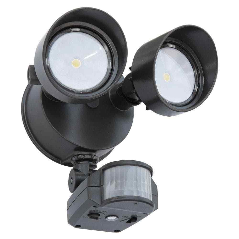 Lithonia Lighting Motion Sensor Bronze Outdoor 2 Head 4000k Led Picture 1 Of 5