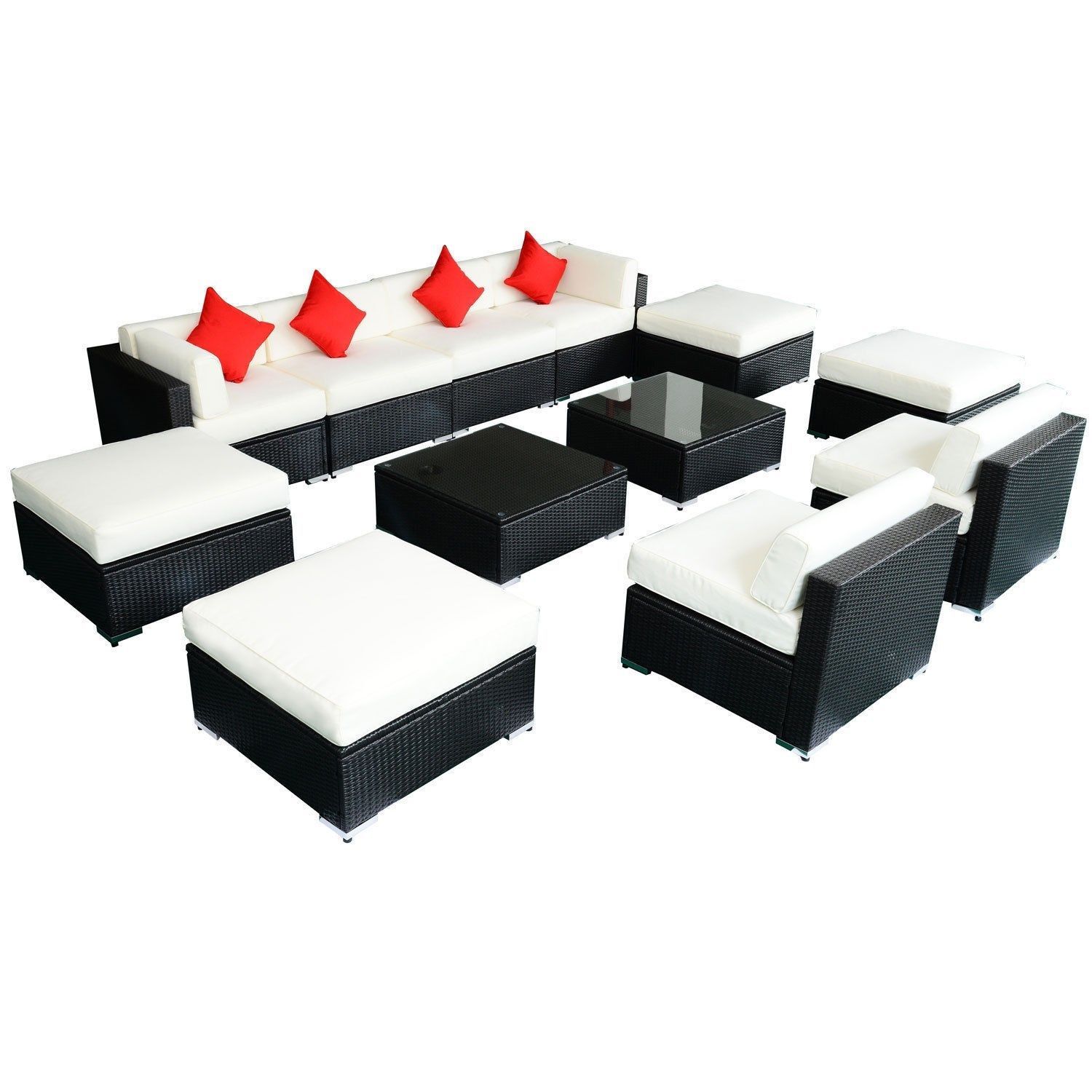 12pc Rattan Wicker Sofa Set Outdoor Patio Furniture Sectional Garden Picture 1 Of 7