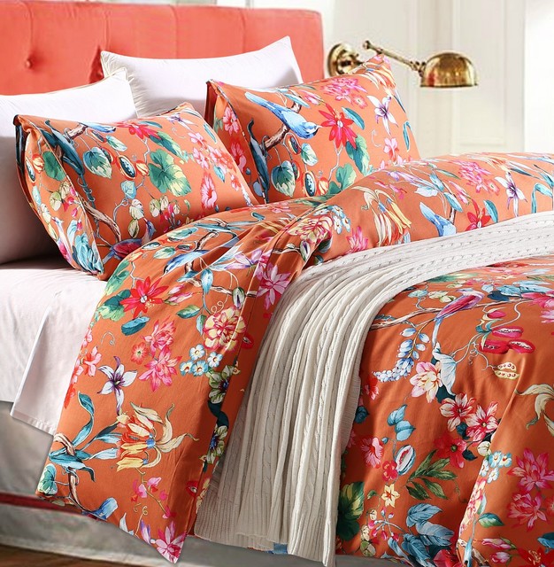 Tropical Garden Luxury 3 Piece Duvet Cover Set Island Tree Branch Tropical Garden Luxury 3 Piece Duvet Cover Set Island Tree Branch And Birds