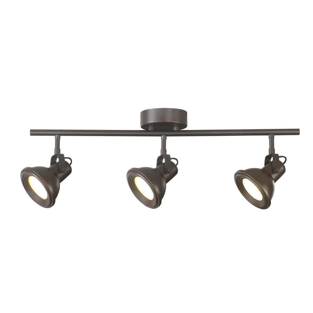 Hampton Bay Dc4019abz 3 Light Led Hammered Shade Directional Track Picture 1 Of