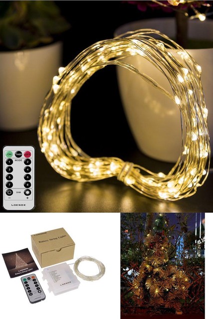 Lights Battery Operated String Loende Outdoor Waterproof 8 Waterproof 100 Led Starry Fairy String Lights With Remote Outdoor Indoor Decor