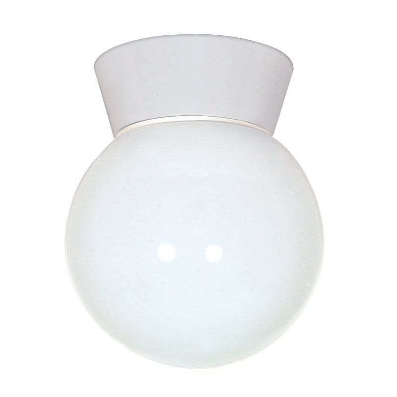 Nuvo Lighting 77 532 White 1 Light Flush Mount Outdoor Ceiling Picture 1 Of