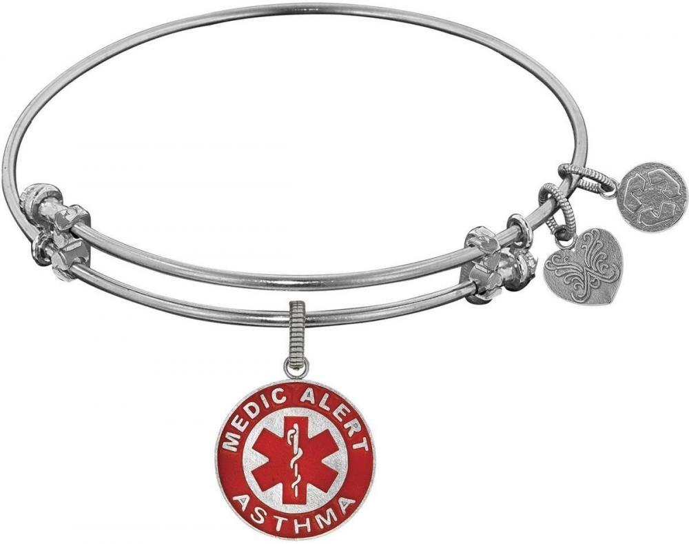 7 25 Adjule Angelica White Br Medical Alert Asthma Charm Picture 1 Of