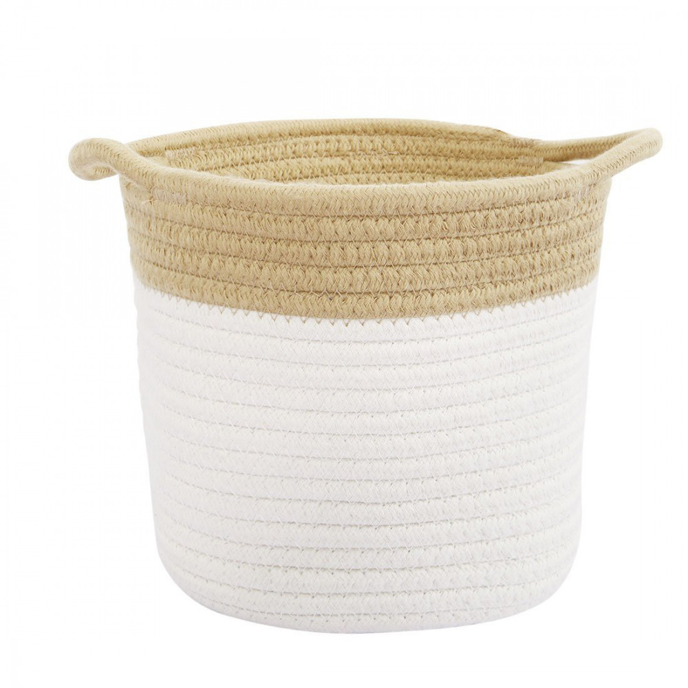 Uxcell Cotton Rope Storage Baskets With Handles For Shelves And Picture 1 Of 6