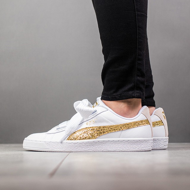 puma basket glitter