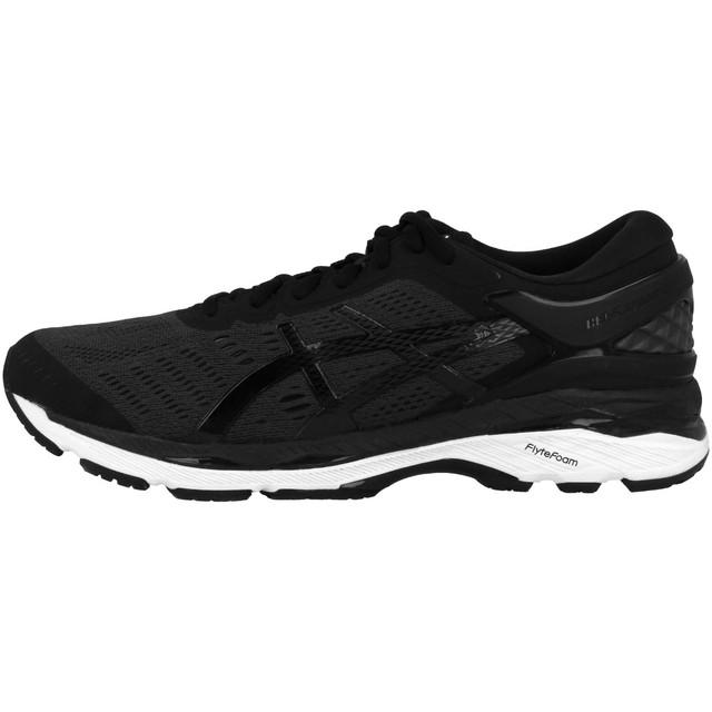 ASICS GEL KAYANO 24 BLACK PHANTOM White Scarpe da corsa Nero Bianco ASICS GEL KAYANO 24 BLACK PHANTOM White Scarpe da corsa Nero Bianco