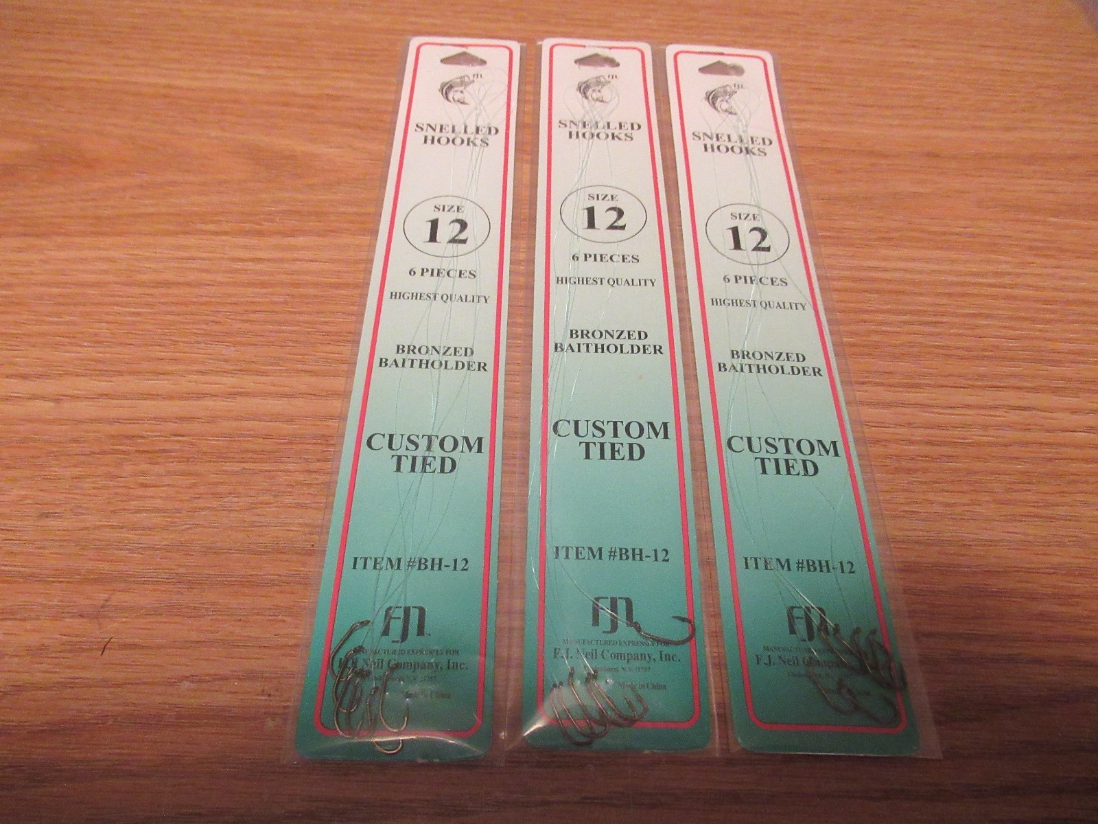 DOLPHIN Snelled Baitholder Hooks BH-1 6PK Size 1