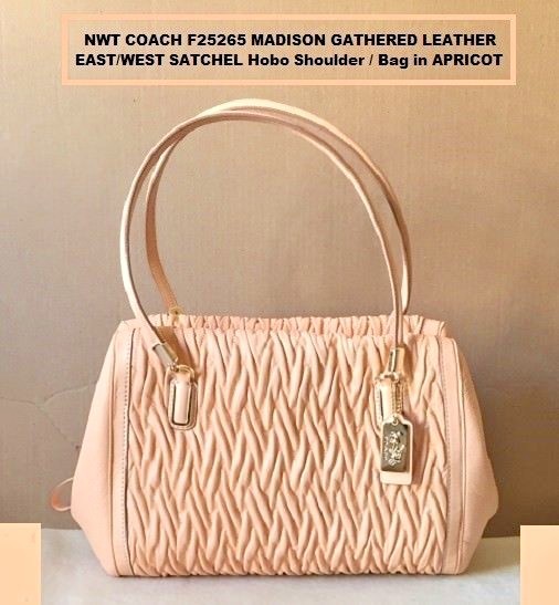 Coach F25265 Madison Gathered Leather Lv Satchel Hobo Shoulder Bag Coach F25265 Madison Gathered Leather Lv Satchel Hobo Shoulder Bag Purse Ebay