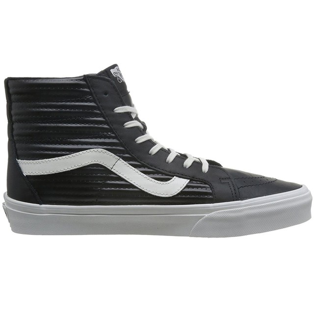 Vans SK8Hi riemettere Nero Bianco Da Uomo In Pelle Ad Alta Top Scarpe Da Ginnastica Vans SK8Hi riemettere Nero Bianco Da Uomo In Pelle Ad Alta Top Scarpe Da Ginnastica