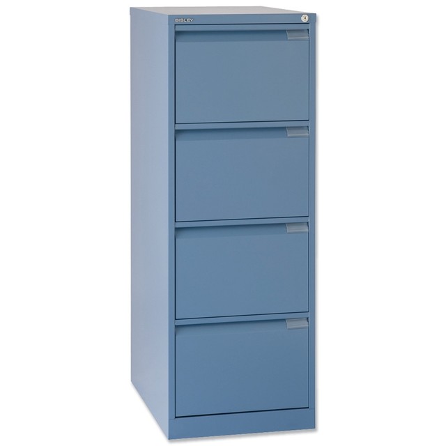 Bisley 4 Drawer Filing Cabinet Flush Front Bs4e Foolscap 1643 Blue Bisley Premium Filing Cabinet Flush Front 4 Drawer W470xd622xh1321mm Blue Ref