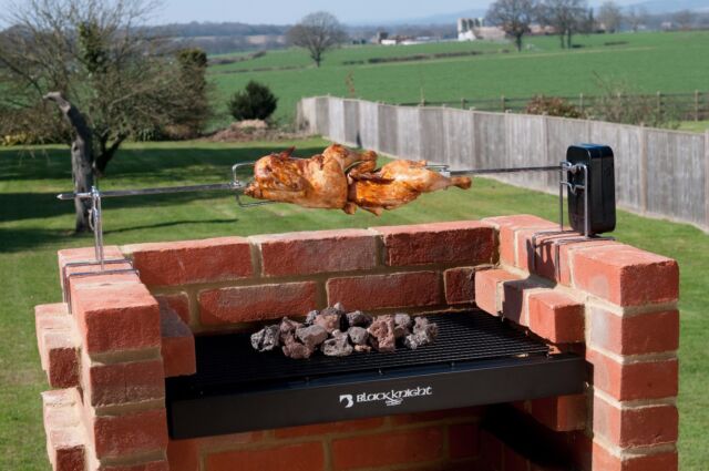 Brick BBQ Spit Roast Rotisserie Unit 100 Stainless Steel DIY Barbecue ...