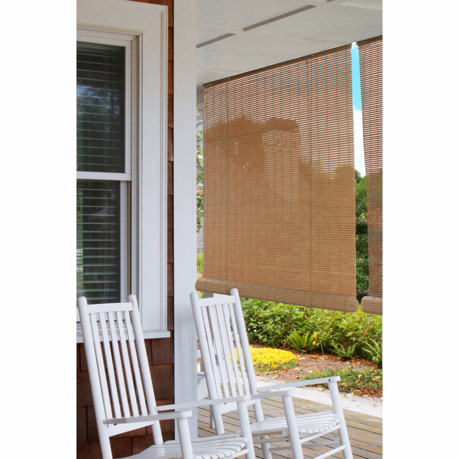 Patio Blinds Outdoor Indoor Bamboo Window Roll Up Sun Shade Porch Picture 1 Of 5