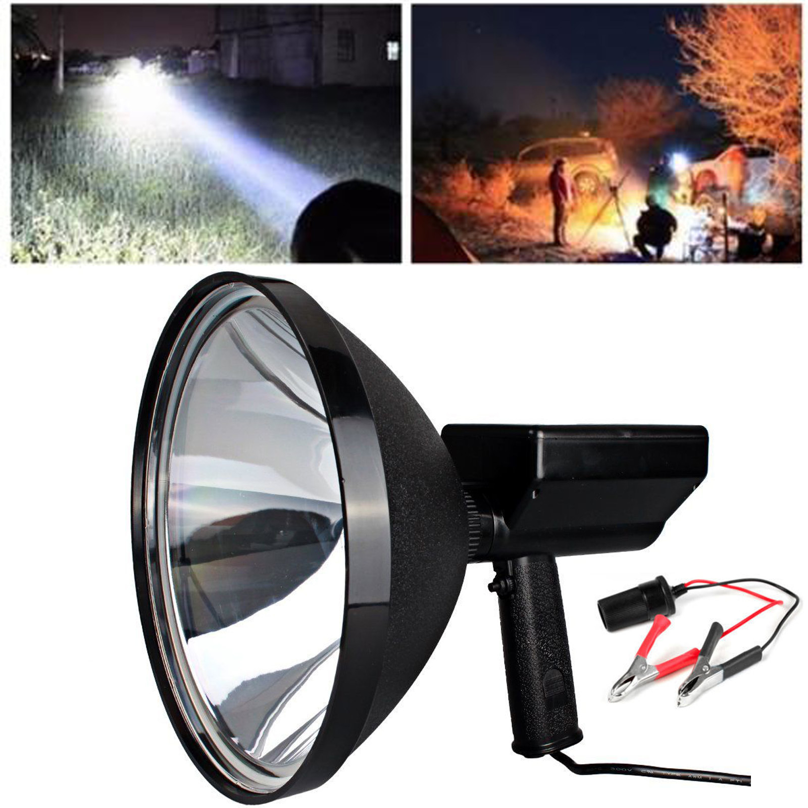 12v Search Light 9 Inch 100w 12v Handheld Hid Spotlight Driving Lights Hunting Search Light 6000k