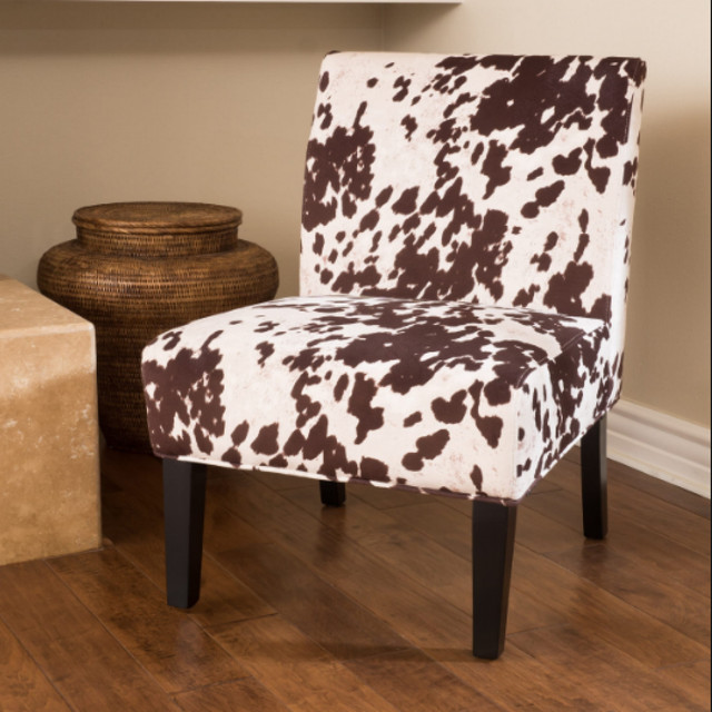 Furniture Accent Chair Club Retro Living Room Tailored Cowhide Cowhide Accent Chair Club Retro Living Room Tailored Fire Side Spotted Brown Cow