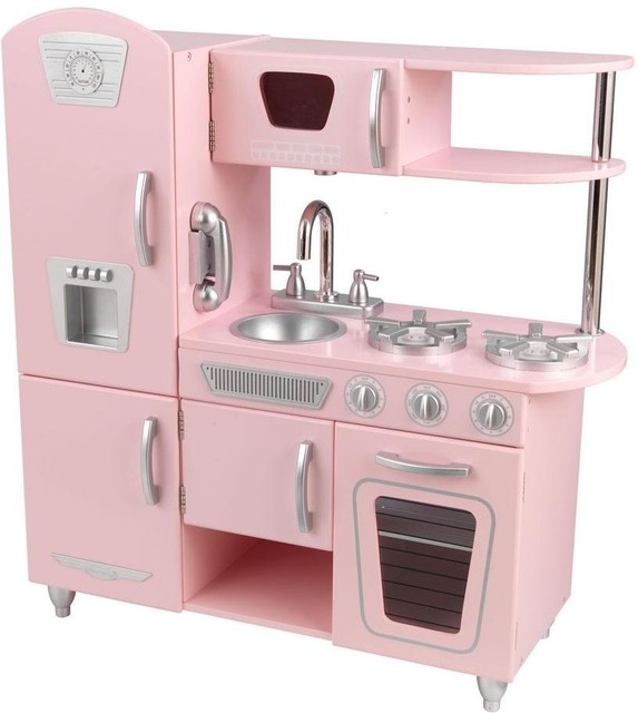 Kidkraft Vintage Retro Kitchen Pretend Play Set Kids Refrigerator Kidkraft Vintage Retro Kitchen Pretend Play Set Kids Refrigerator Cooking Pink