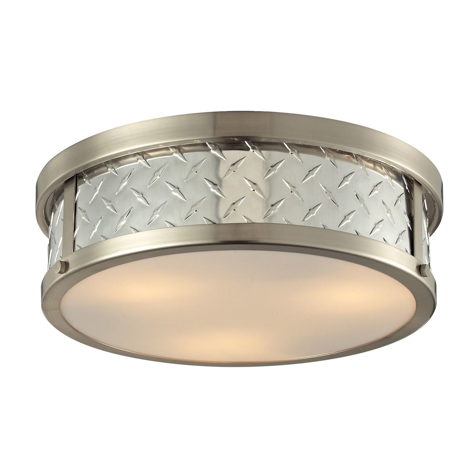 Elk Lighting Diamond Plate 3 Light Flush Mount 60w Med Bulb Picture 1 Of