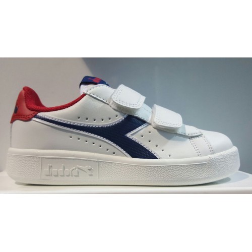 Diadora Game P JR PS Tg.30 Bianco Blu Estate Rosso Diadora Game P JR PS Tg.30 Bianco Blu Estate Rosso