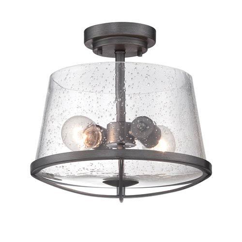 Designers Fountain Darby Weathered Iron Two Light Semi Flush Mount Designers Fountain Darby Weathered Iron Two Light Semi Flush Mount Ebay