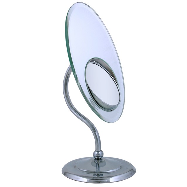 Zadro Tri Optics Vanity Mirror In Chrome Ovl37 Zadro Tri Optics 1x 3x 8x Oval Vanity Mirror In Chrome Ovl37