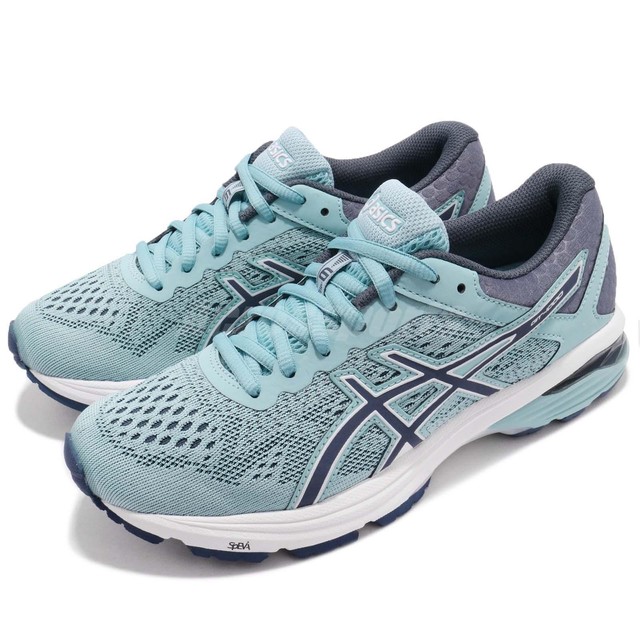 Asics GT 1000 6 D Wide VI Blue White Women Gear Road Running Shoes T7B5N 1456 Asics GT 1000 6 D Wide VI Blue White Women Gear Road Running Shoes T7B5N 1456